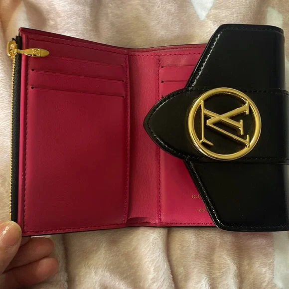 Louis Vuitton Calfskin Portefeuille Wallet compact Neuf Pont LV Leather - Picture 3 of 9